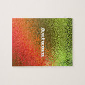 Personalisieren Sie Ihre Namen Shades Orange & Gre Puzzle (Horizontal)