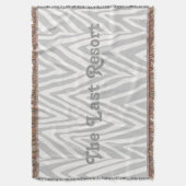 Personalisieren Sie Ihren Beachhouse-Namen Gray Zi Decke (Vorderseite Vertikal)