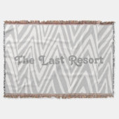 Personalisieren Sie Ihren Beachhouse-Namen Gray Zi Decke (Vorderseite)