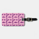 Personalisieren Sie Ihren Brief, Fettes Monogramm- Gepäckanhänger (Vorderseite horizontal)