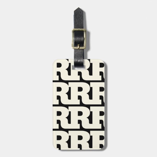 Personalisieren Sie Ihren Brief, Fettes Monogramm- Gepäckanhänger (Vorderseite vertikal)