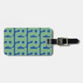 Personalisieren Sie Ihren Brief, Fettes Monogramm- Gepäckanhänger (Vorderseite horizontal)
