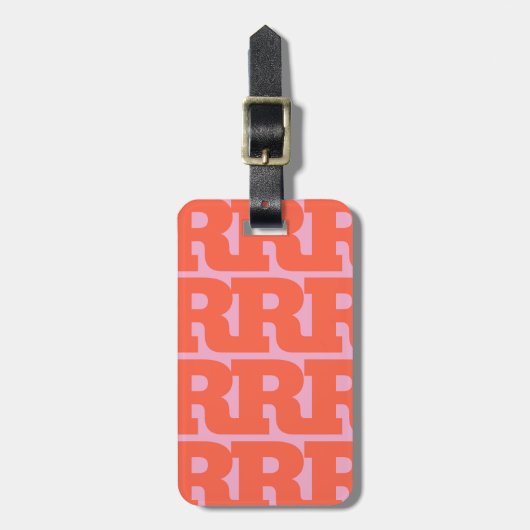Personalisieren Sie Ihren Brief, Fettes Monogramm- Gepäckanhänger (Vorderseite vertikal)