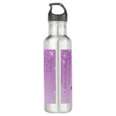 Personalisieren Sie Ihren eigenen lila Tropfen-Gli Edelstahlflasche (Rückseite)