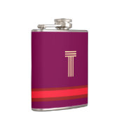 Personalisieren Sie Ihren ersten Wein + Roter Stre Flachmann (Rechts)