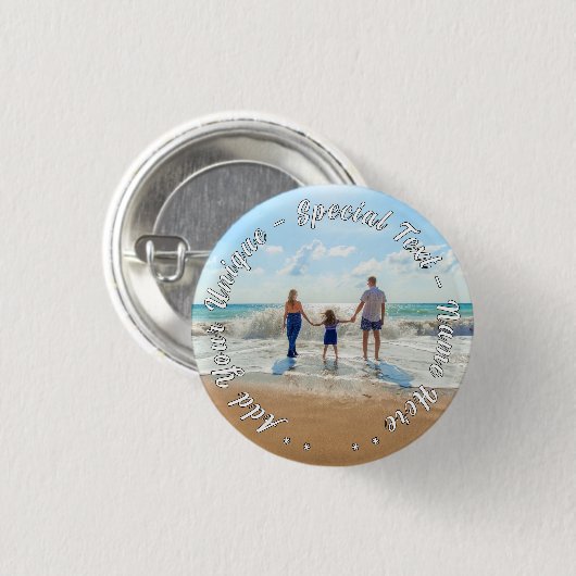 Personalisieren Sie Ihren Foto-Button-Geschenk-Tex Button (Vorne & Hinten)