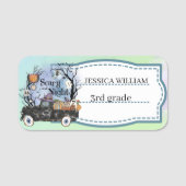 Personalisieren Sie Ihren Namen Halloween Beängsti Namensschild (Vorderseite)