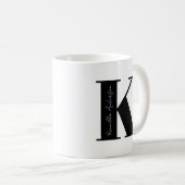 Personalisieren Sie Ihren Namen mit Buchstabe K Kaffeetasse (VorderseiteRechts)
