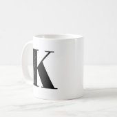 Personalisieren Sie Ihren Namen mit Buchstabe K Kaffeetasse (Vorderseite Links)