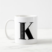Personalisieren Sie Ihren Namen mit Buchstabe K Kaffeetasse (Links)
