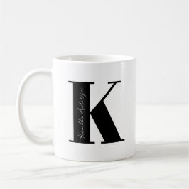 Personalisieren Sie Ihren Namen mit Buchstabe K Kaffeetasse