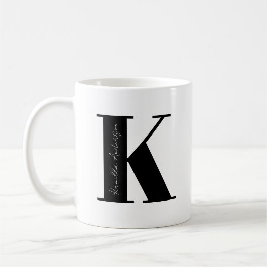 Personalisieren Sie Ihren Namen mit Buchstabe K Kaffeetasse (Links)