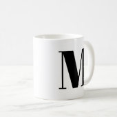 Personalisieren Sie Ihren Namen mit Buchstabe M Kaffeetasse (VorderseiteRechts)