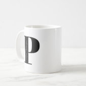 Personalisieren Sie Ihren Namen mit Buchstabe P Kaffeetasse (Vorderseite Links)