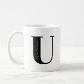 Personalisieren Sie Ihren Namen mit Buchstabe U Kaffeetasse (Links)