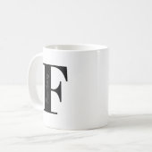 Personalisieren Sie Ihren Namen mit F Kaffeetasse (Vorderseite Links)