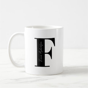 Personalisieren Sie Ihren Namen mit F Kaffeetasse