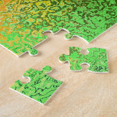 Personalisieren Sie Ihren Namen Shades Yellow Gree Puzzle (Seite)