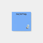 Personalisieren Sie Ihren Namen Text Blue Robot Post-it Klebezettel (Vorderseite)