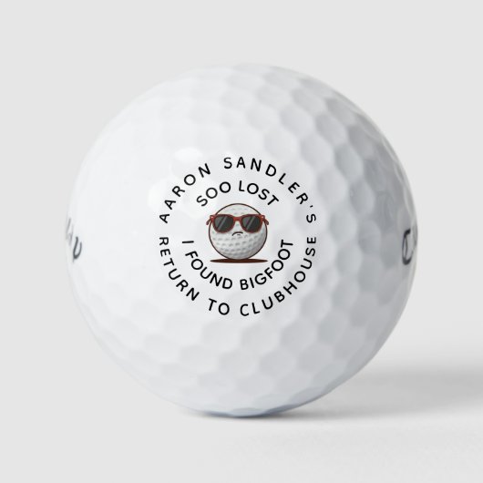 Personalisieren Sie Ihren Namen verloren gefunden Golfball (Vorderseite)