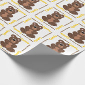 Personalisieren Sie Ihren Teddybär Geschenkpapier (Ecke)