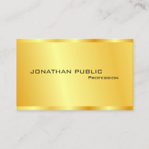 Personalisieren Sie Imitats Gold Moderne Elegante  Visitenkarte