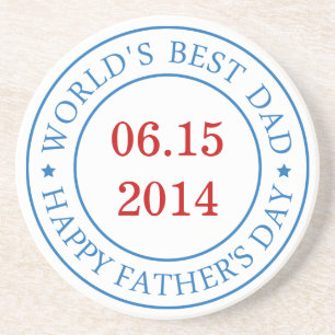 Personalisieren Sie individualisierbares Datum - H Sandstein Untersetzer