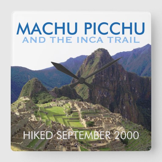 Personalisieren Sie Inka-Trail, Machu Picchu Geden Quadratische Wanduhr (Vorderseite)