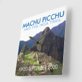 Personalisieren Sie Inka-Trail, Machu Picchu Geden Quadratische Wanduhr (Winkel)