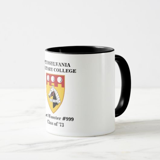 PERSONALISIEREN SIE IT - WEISSE PMC SIEGEL-Tasse m Tasse (VorderseiteRechts)