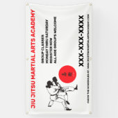 Personalisieren Sie Jiu Jitsu Martial Arts School Banner (Vertikal)
