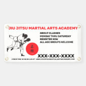 Personalisieren Sie Jiu Jitsu Martial Arts School Banner (Horizontal)
