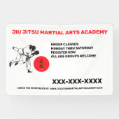 Personalisieren Sie Jiu Jitsu Martial Arts School  Banner (Horizontal)
