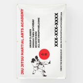 Personalisieren Sie Jiu Jitsu Martial Arts School Banner (Vertikal)
