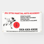 Personalisieren Sie Jiu Jitsu Martial Arts School Banner (Horizontal)