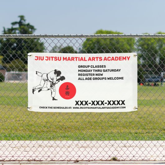 Personalisieren Sie Jiu Jitsu Martial Arts School  Banner (Insitu)