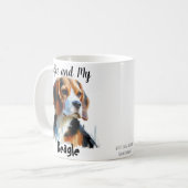 Personalisieren Sie Kaffee und meinen Beagle Niedl Kaffeetasse (Vorderseite Links)