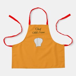 Personalisieren Sie Koch Kids Orange Craft Schürze