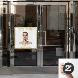 Personalisieren Sie Kosmetologe Beautician Gewollt Fensteraufkleber