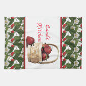 Personalisieren Sie Land \ Erdbeerkorb Geschirrtuch (Horizontal)