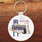 Personalisieren Sie Las Vegas Wedding Keepake Schl Schlüsselanhänger (Vorderseite)