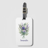 Personalisieren Sie Lavender Purple Flowers Eukaly Gepäckanhänger (Vorderseite Vertikal)