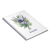Personalisieren Sie Lavender Purple Flowers Eukaly Notizblock (Rechte Seite)