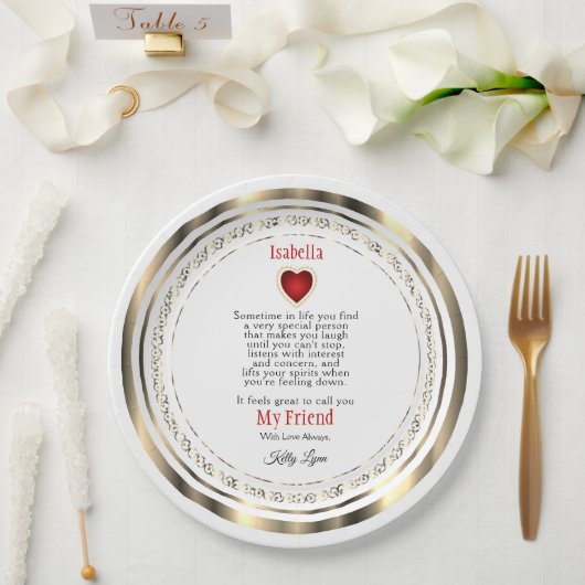 Personalisieren Sie Leckerei Plate - Freunde, Fami Pappteller (Hochzeit)