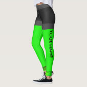 Personalisieren Sie Leggings mit Neon Green Runnin (Links)