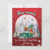 Personalisieren Sie Lehrer, frohe Weihnachtsgesche (Vorderseite)