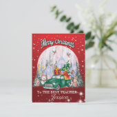 Personalisieren Sie Lehrer, frohe Weihnachtsgesche (Stehend Vorderseite)