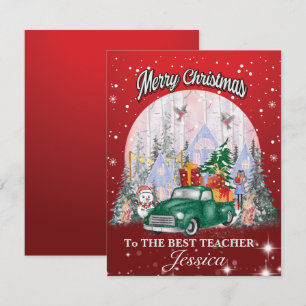 Personalisieren Sie Lehrer, frohe Weihnachtsgesche