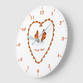 Personalisieren Sie Leidenschaft Schmetterling in Große Wanduhr (Winkel)