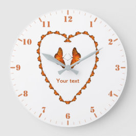 Personalisieren Sie Leidenschaft Schmetterling in Große Wanduhr